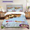 Russian comedy animation Masha and the Bear Comfortable Duvet Cover and Pillowcases (1 duvet cover + 2 pillowcases, duvet insert not included) T1