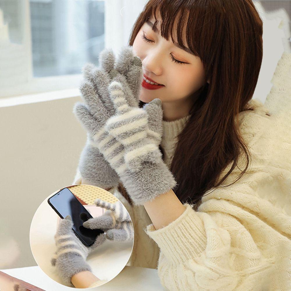 Женские перчатки Женские перчатки Cat Женские перчатки Шерстяные варежки Вязаные перчатки из кашемира