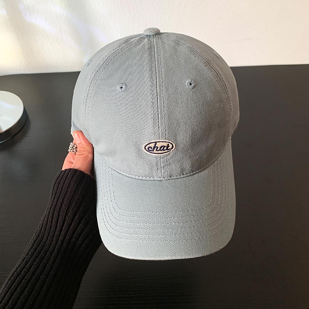 Korean Solid Color Baseball Hat for Women Summer Fashion Letter Adjustable Sunshade Peaked Cap Girls Casual Outdoor Sports Hat