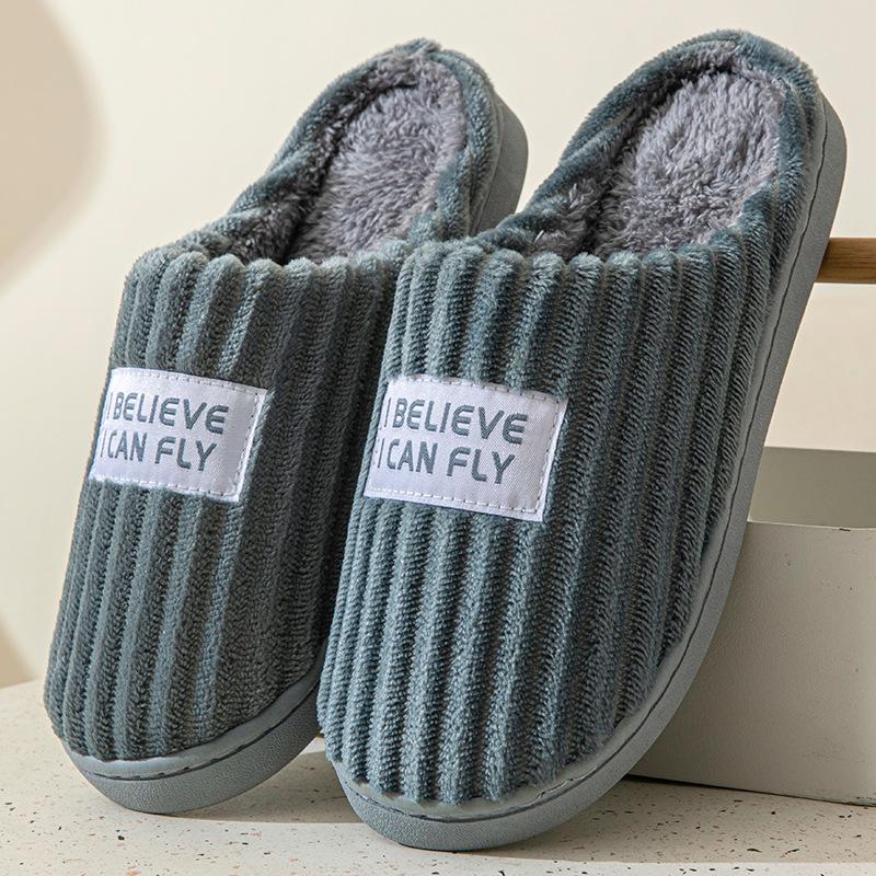 Cotton Slippers Autumn and Winter 2025 New Indoor Home Non-slip Household Plush Thick-soled Slippers Winter
