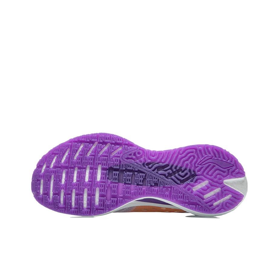 Кроссовки Li Ning Absolute Shadow Dopamine Fabric Shock Absorbing Non-Slip Wear-Stick с низким верхом для бега Женские кроссовки Белый Фиолетовый ARHQ262-3