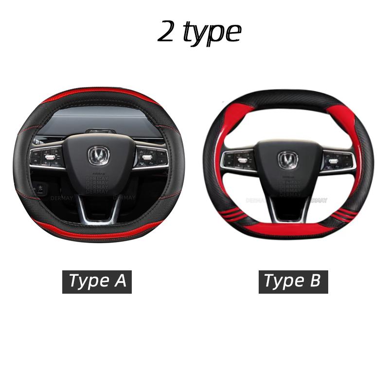 Для Changan UNIK UNIV UNI-K UNI-V 2022 DERMAY Автомобильный чехол на руль из углеродного волокна + искусственная кожа милый авто