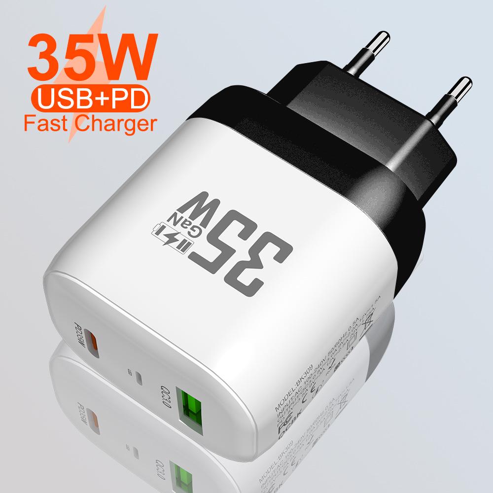 35W QC 3.0 PD Fast Charger GaN USB - EU & US Standard