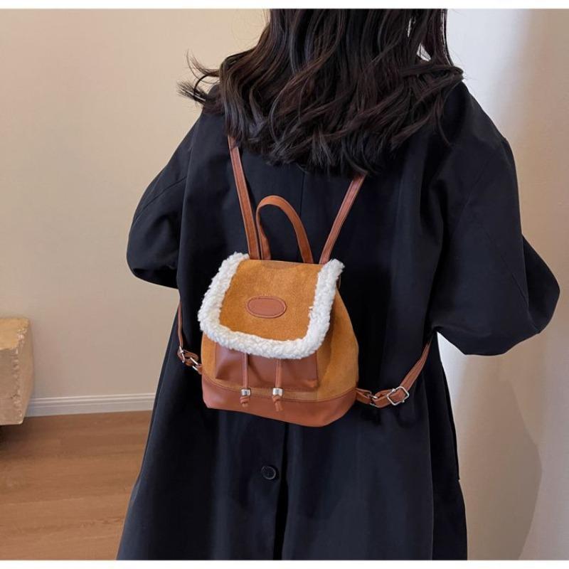 Women Mini Backpack Korean-style Trendy Travel Backpack Schoolbag Retro Fashion Classic Small Backpack