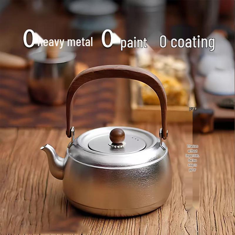 New Pure Titanium Double-Layer Insulated Outdoor Cup & Kettle Set for Coffee & Tea