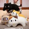 Милый Милый Черный Кот Подушка Плюшевая Игрушка Кукла Сиамская Кошка Кукла Детская Компания Успокаивающая Кукла