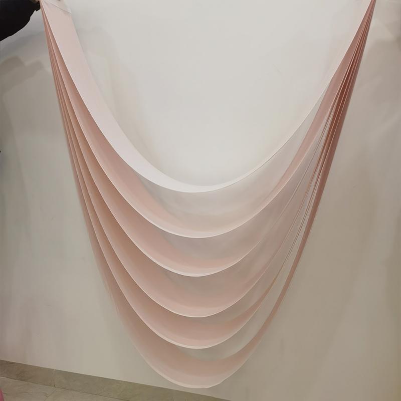 Wedding Ceiling Cloth Curtain 6 Layer Wave Curtain Drapery Fabric Draping Birthday Party Ceremony Reception Wall Hanging Decor