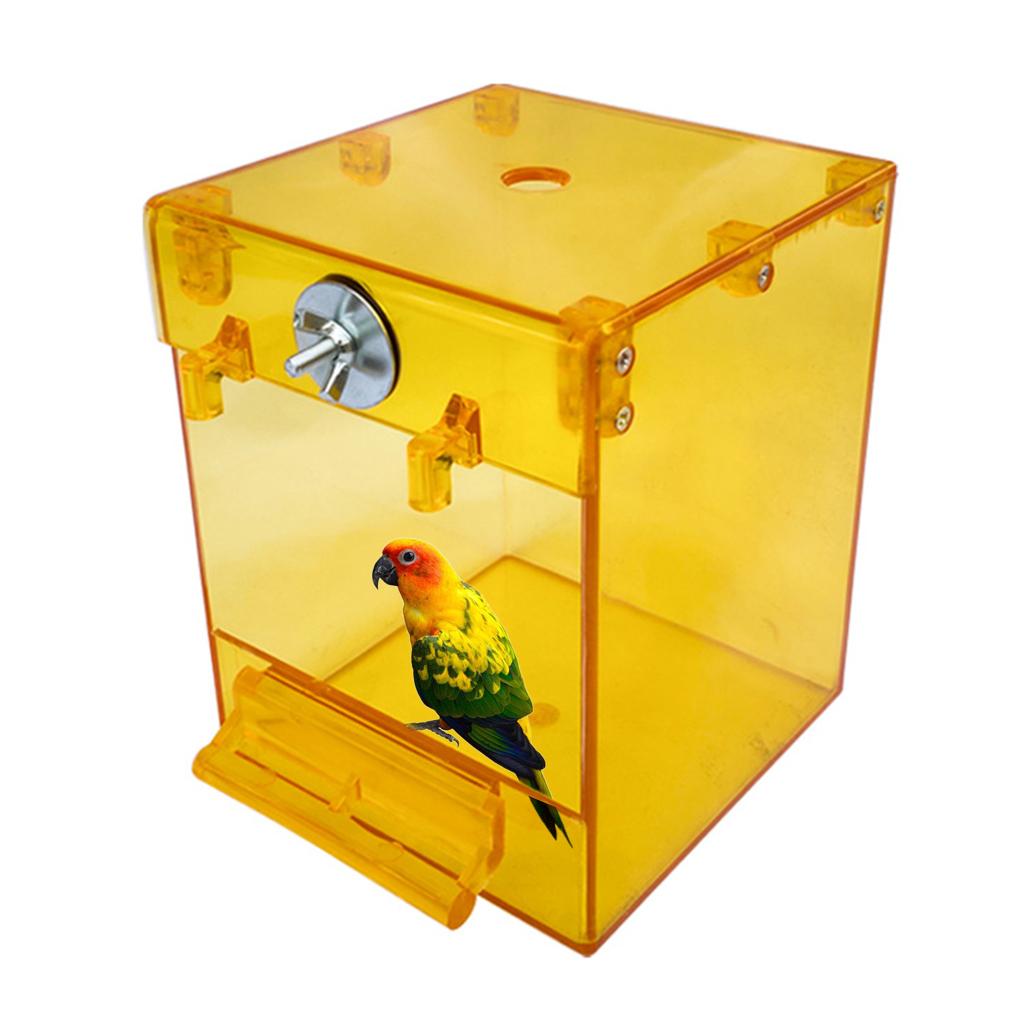 Bird Cage Hanging Bird Bath Parrot Bath Box with Clear View for Pet Brids Canary