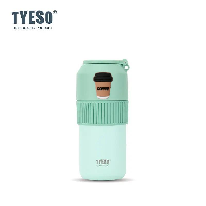 Tyeso 680ML High-Performance Insulated Cold Drink Bottle Portable Lightweight Tumbler for Travel Outdoor Sports Large Capacity with Coffee Sticker