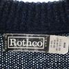 ROTHCO 90-е Сделано в США Старый свитер с длинным рукавом и вырезом Генри M Темно-синий трикотаж Мужской Б/У