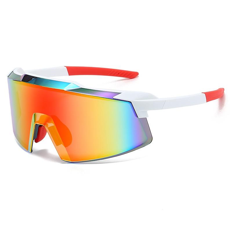 Large Frame Wraparound Cycling Sunglasses Outdoor Sports Windproof UV400 Protection PC Lens Unisex