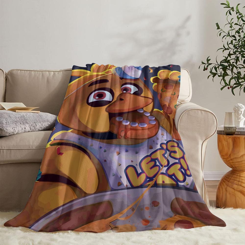 GUOYU Blanket FfNAFS At Freddys Throw Soft Flannel Throw Summer Blanket Lightweight Cozy Nap Blanket for Sofa Bed Travel