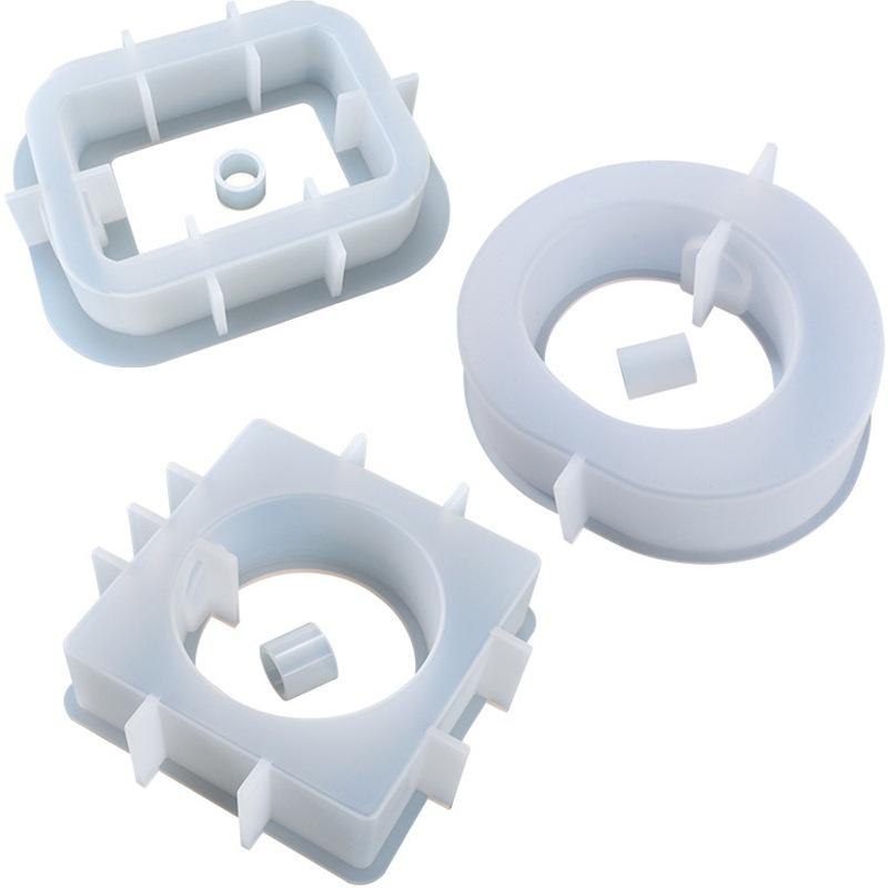 Форма для клея из эпоксидной смолы, овальная квадратная пробирка для гидропоники, цветочная детская настольная ваза, силиконовая форма