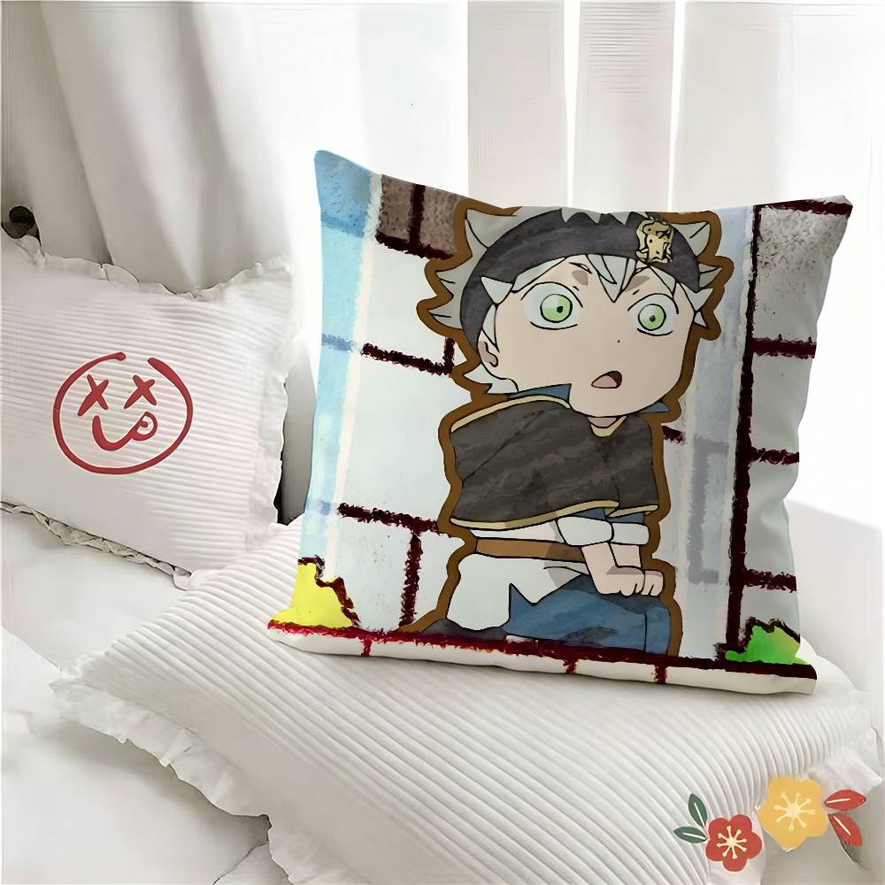 pc Black Clover Asta Anime Pillow Case Fashion Square Pillowcase Bedroom Sofa Room Ins Decoration Leisure