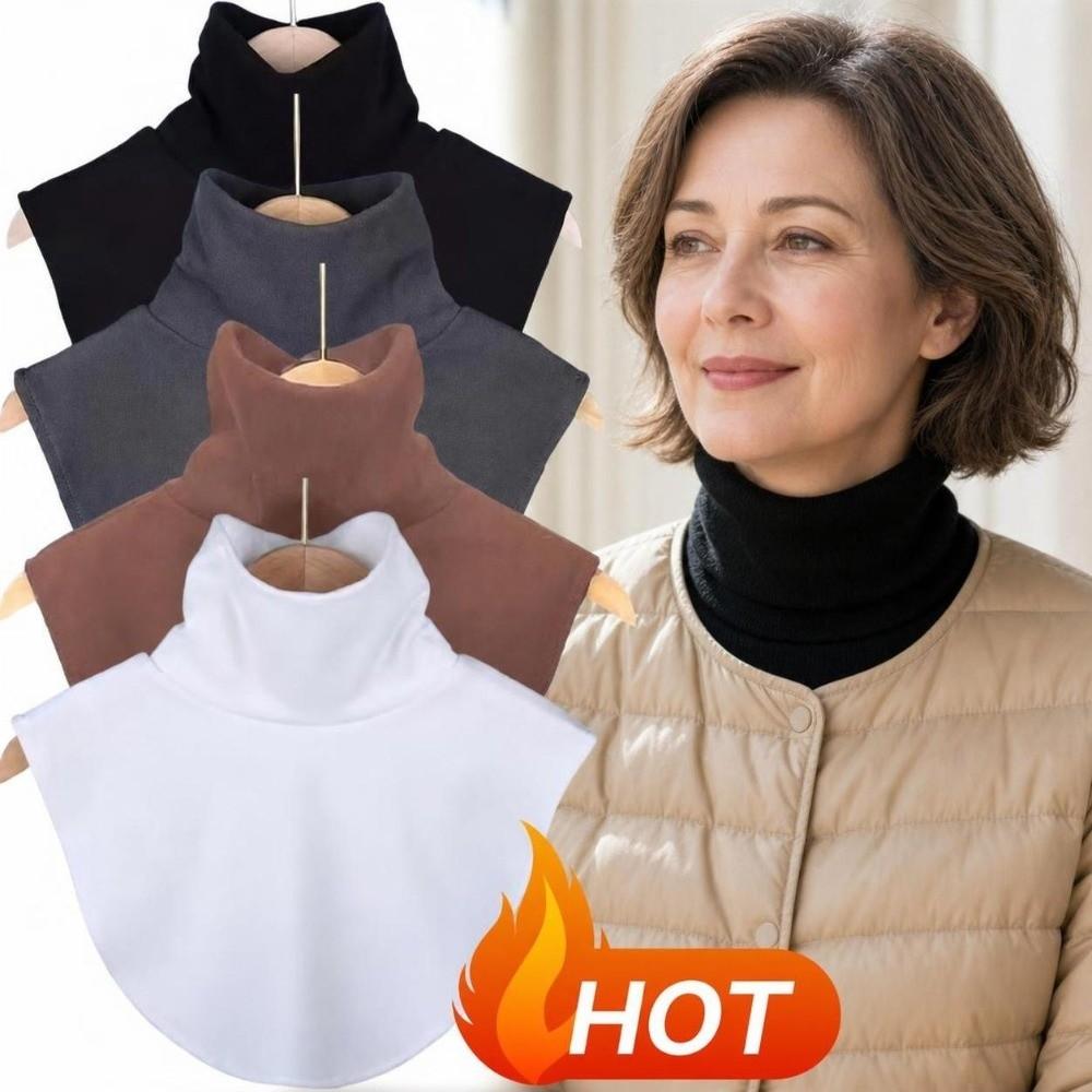 Detachable Fake Collar Warmer Velvet Lining Detachable Turtleneck Spring Autumn Winter