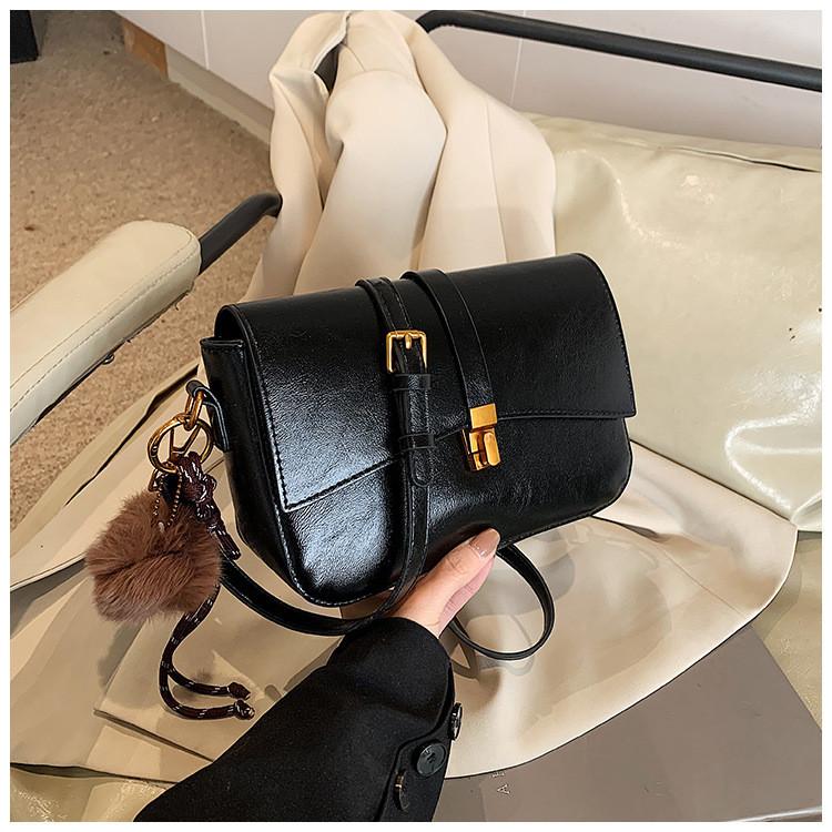Ielgy Retro Matte Underarm Bag Retro Small Square Bag All-Match One-Shoulder Messenger Bag