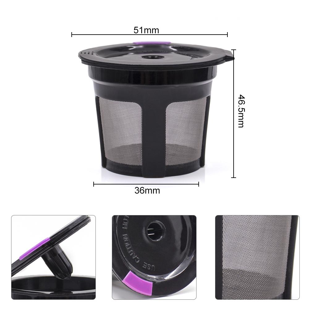 Coffee Capsules Cup Refillable Reusable Coffee Capsule Pods Integrated Design Stainless Steel Mesh Strainer Replacement for Keurig 2.0 and 1.0