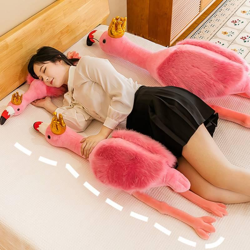 Плюшевая игрушка Принцесса Коронованный Фламинго для девочек Мягкая и приятная