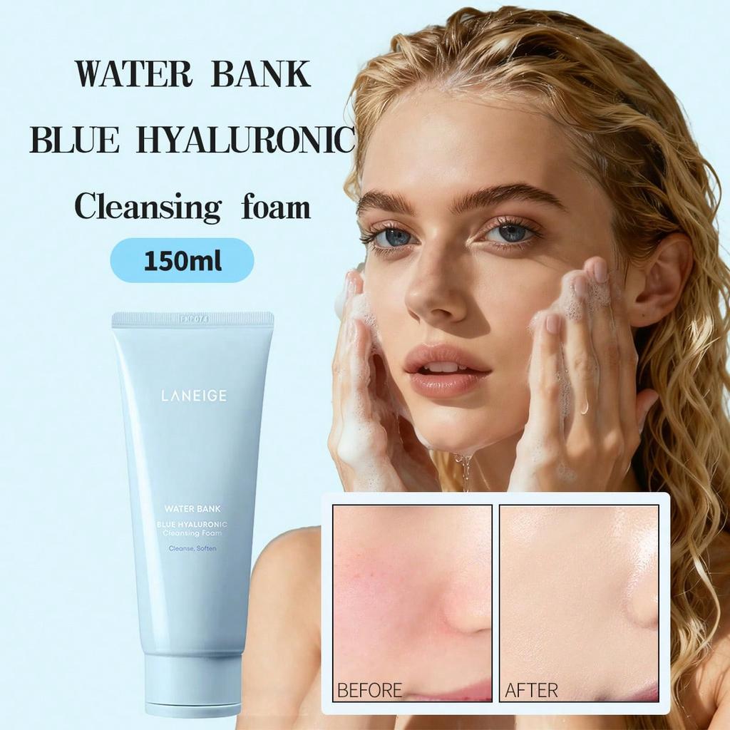 LANEIGE Water Bank Blue Hyaluronic Очищающая пенка 150 г - Глубоко увлажняющее средство для умывания