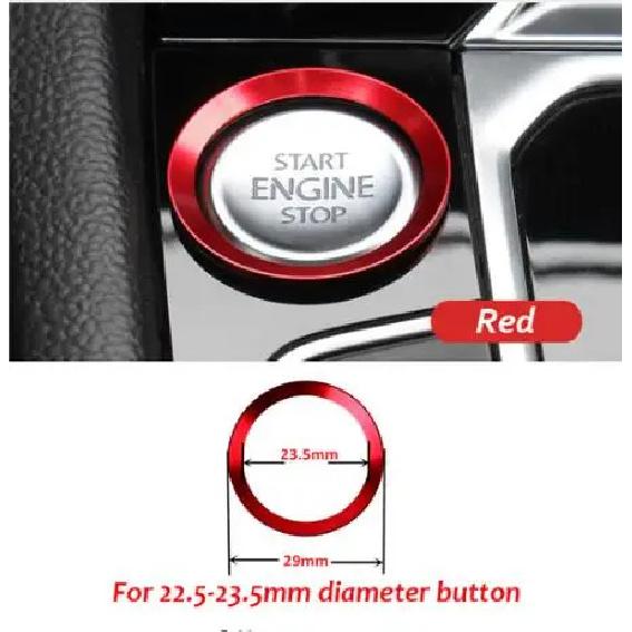 Для VW Golf 7 MK7 VII GTI R Jetta CC Arteon Passat B8 Touareg T-roc Tiguan Кольцо кнопки Start-Stop двигателя автомобиля Накладка на крышку зажигания