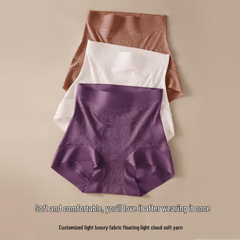 Трусики с высокой талией, утягивающие живот и бедра, модель 2025 года – в китайском стиле, не сползают, обеспечивают легкую коррекцию фигуры.