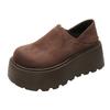 Fashion New Fashion Loafers for Women British Style Leather Shoes Thick Sole Schoolgirls Shoes Korean Fashion Zapatillas Mujer 7CM