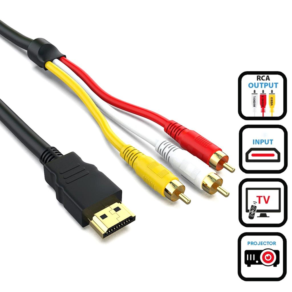 AV-кабель на 3 RCA для игровых консолей Золотое покрытие контактов Повышает долговечность Совместимость с ПК/ноутбуком Аксессуар
