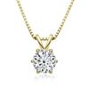 New Real Moissanite Six Prong Pendant Necklace 1ct D Color VVS1 Lab Diamonds 925 Sterling Silver for Women Wedding Fine Jewelry