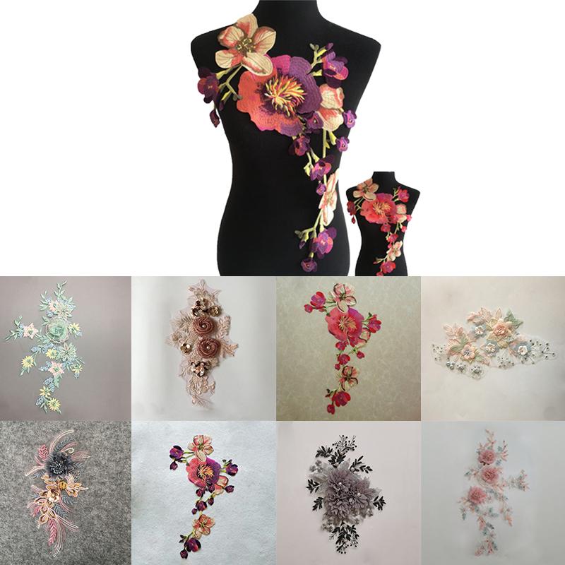 1 шт. свадебное трехмерное платье с цветочной нашивкой, вышивкой и кружевным воротником, тюлевое платье с 3D аппликацией