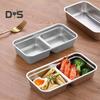 1/2 шт. коробка для закусок, двойной отсек, контейнер из нержавеющей стали, конструкция, исключающая протечки, можно мыть в посудомоечной машине, соусы, заправки, коробка
