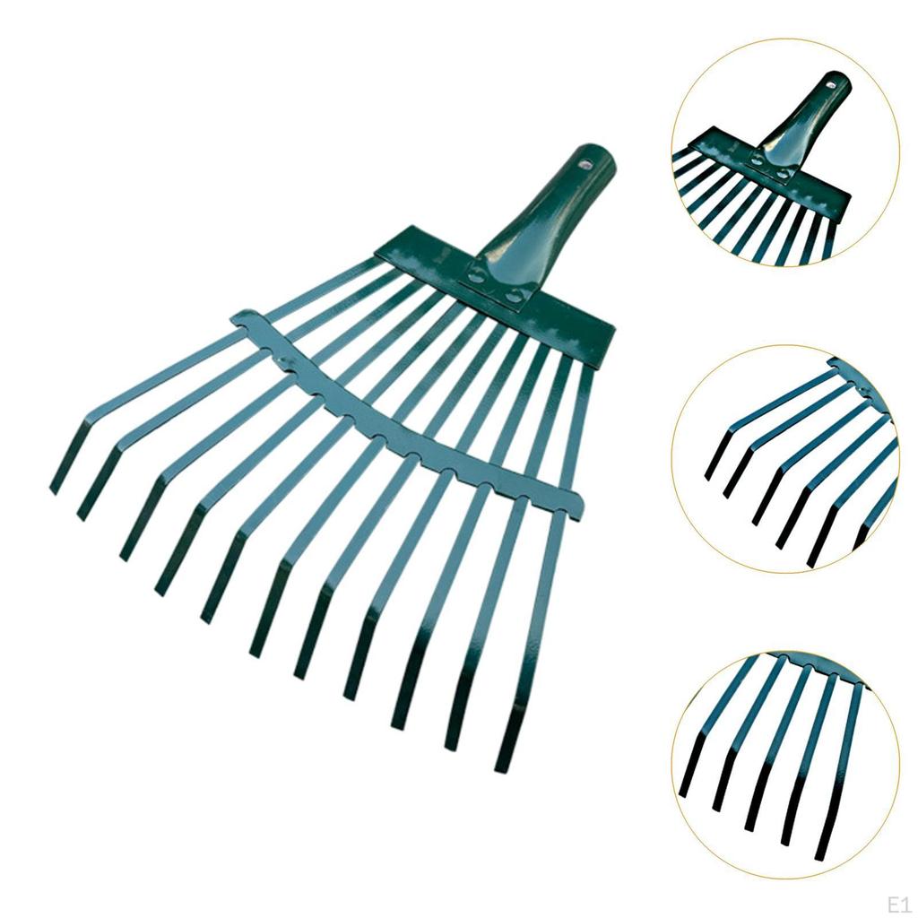 Garden Rake Head Hand Landscape Casting Drainer Leaf Replacement for