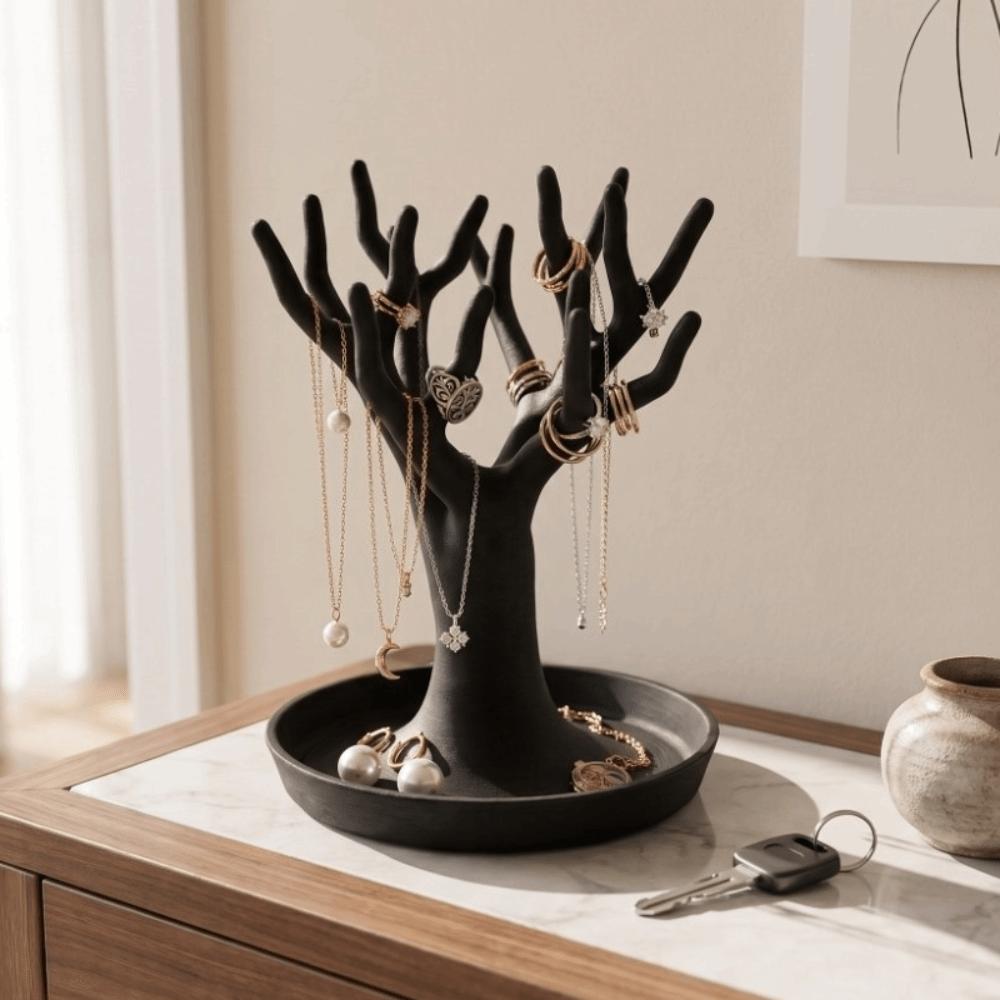 3D Printed Tree-shaped Organizer Decorative Figurine Tree Jewelry Display Stand Photography Props