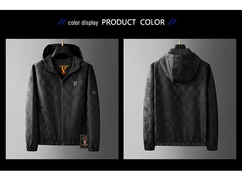Модная европейская мужская жаккардовая куртка с капюшоном 2025 года - Повседневное пальто с темным узором