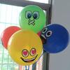 Очаровательные латексные шары с улыбающимися большими глазами 12 дюймов, красочный декоративный набор для вечеринки