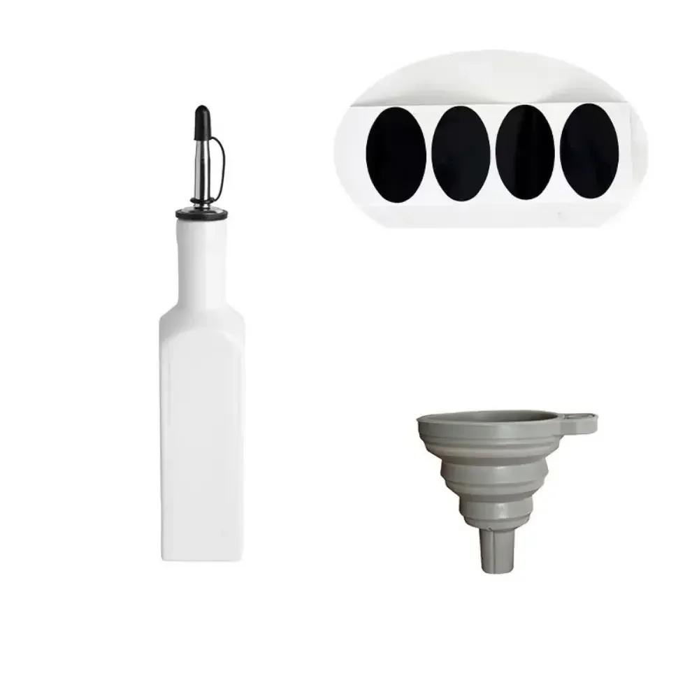 Масло Наклейки Бутылка Диспенсер для соуса Масло Большая бутылка и Уксус Кухонная Воронка Диспенсер Вместимость Оливковое для Этикетки Керамический с
