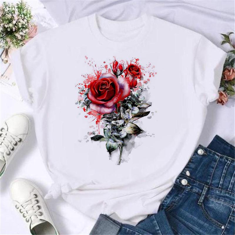 Fashion Musical Note Printed WoUnisex T Shirt Harajuku Short Sleeve Funny TShirt Cute Cartoon Top Tees Female Clothes