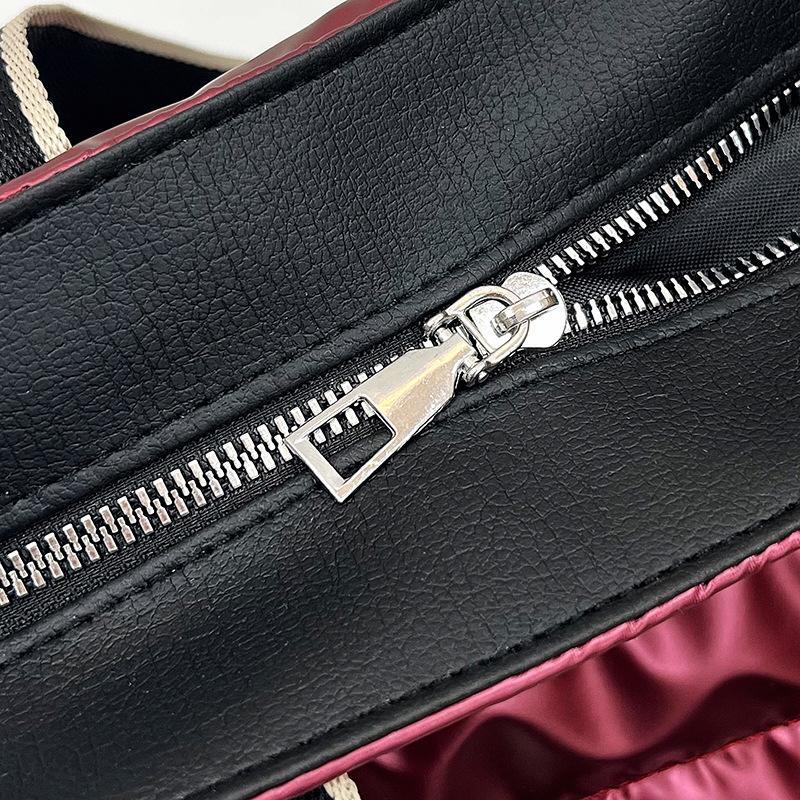 Cotton Clothing Bag Autumn and Winter New Embroidered Thread Space Cotton Messenger Bag Fashion Bright Women's Bag Casual Handbag