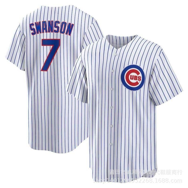 Chicago Cubs 4 Baseball Jersey Embroidered Cotton Blend Sports Top Men