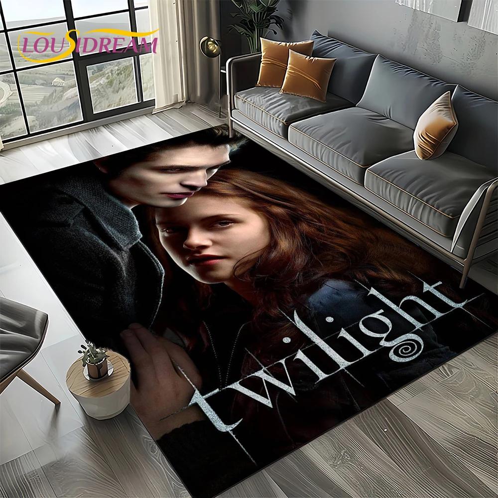 Twilight Saga Series Edward Bella Movie Carpet Rug for Living Room Bedroom Home Sofa Decoration,Kids Area Rug Non-slip Floor Mat