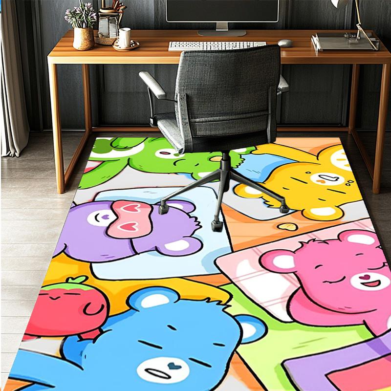 Care Bears Pattern Rug, Indoor/Outdoor Mat, for Picnic, Gameroom, Bedroom, Office, Living Room, Home Decor Carpet, Birthday Gift