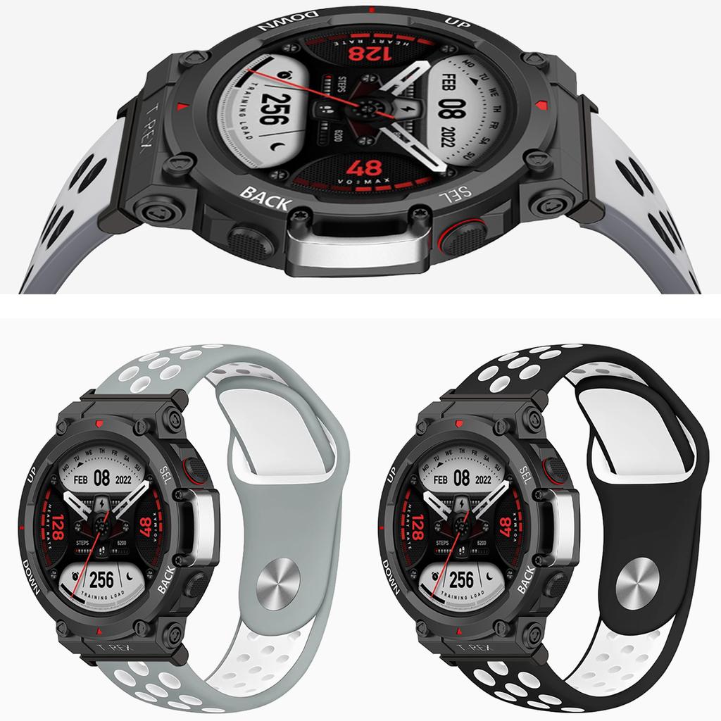 Дышащий силиконовый ремешок для умных часов Huami Amazfit T-Rex 3, спортивный браслет, ремешки для Amazfit T Rex Trex Pro Ultra Correa