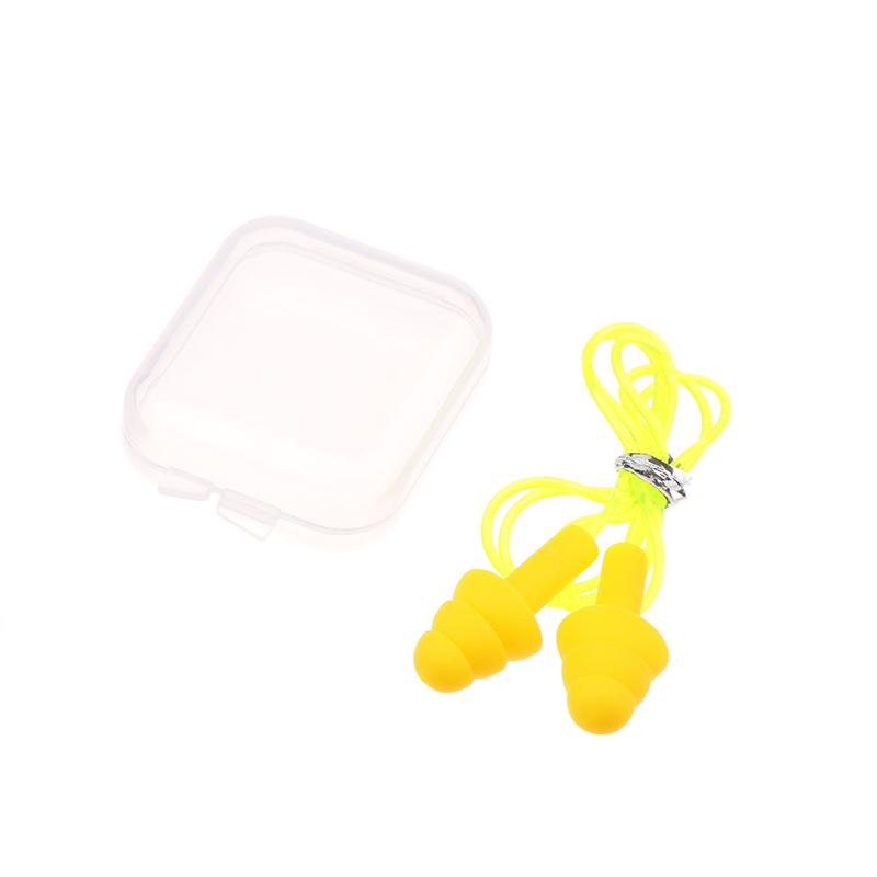 1Pair Soft Silicone Ear Plugs With Rope Water Sports Hearing Protection Noise Reduction Earplugs Swimming Pool Accessories