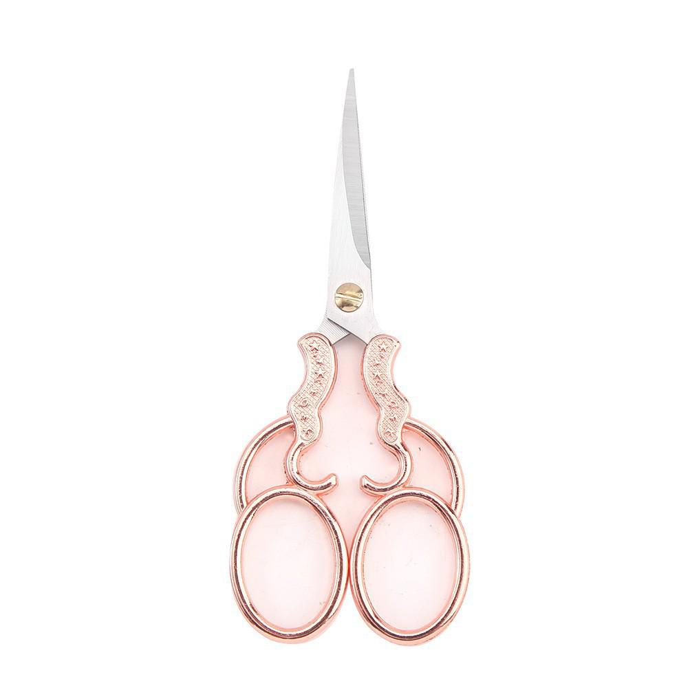 Retro Plum Blossom Stainless Steel Scissors: Perfect for Cross-Stitch, Paper Cutting, and Handmade Crafts.