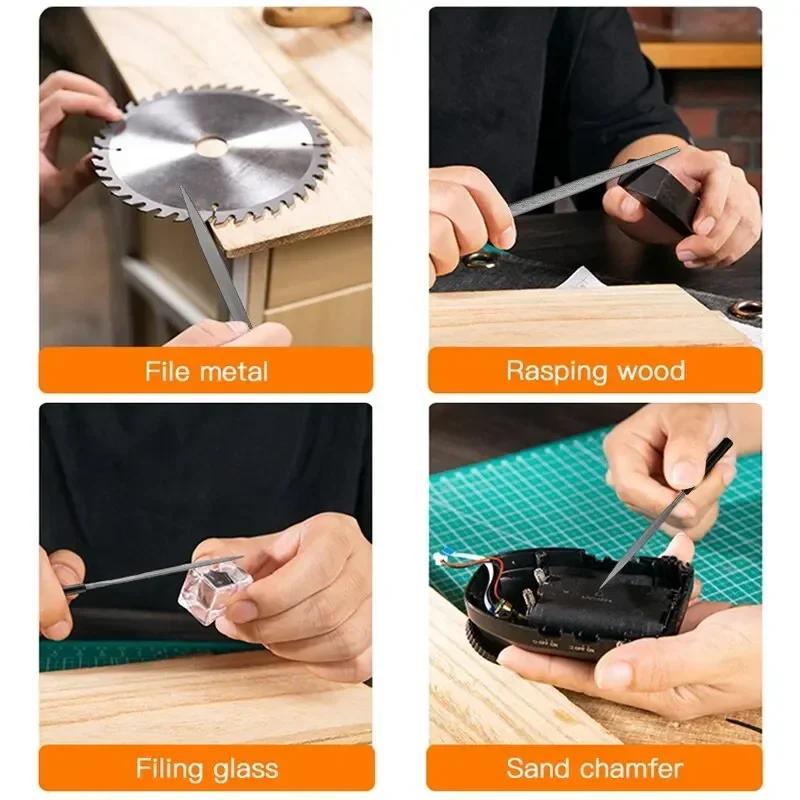 Металлический набор напильников Напильник, Полировка металла, Ручной напильник, Стальной напильник, Металл Стекло Камень, Металлический напильник, Инструмент для резьбы по дереву