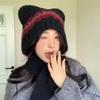 Knitted Hats, Women's Hats, Warm Hats, Windproof Hats, Ear-protecting Hats, Woolen Hats, Cold-proof Hats, and Woolen Hats