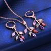 KNIKOO Necklace Clip Earrings Jewelry Sets For Women Cubic Zirconia Fashion Flower Necklace Hoop Earrings Jewelry Sets