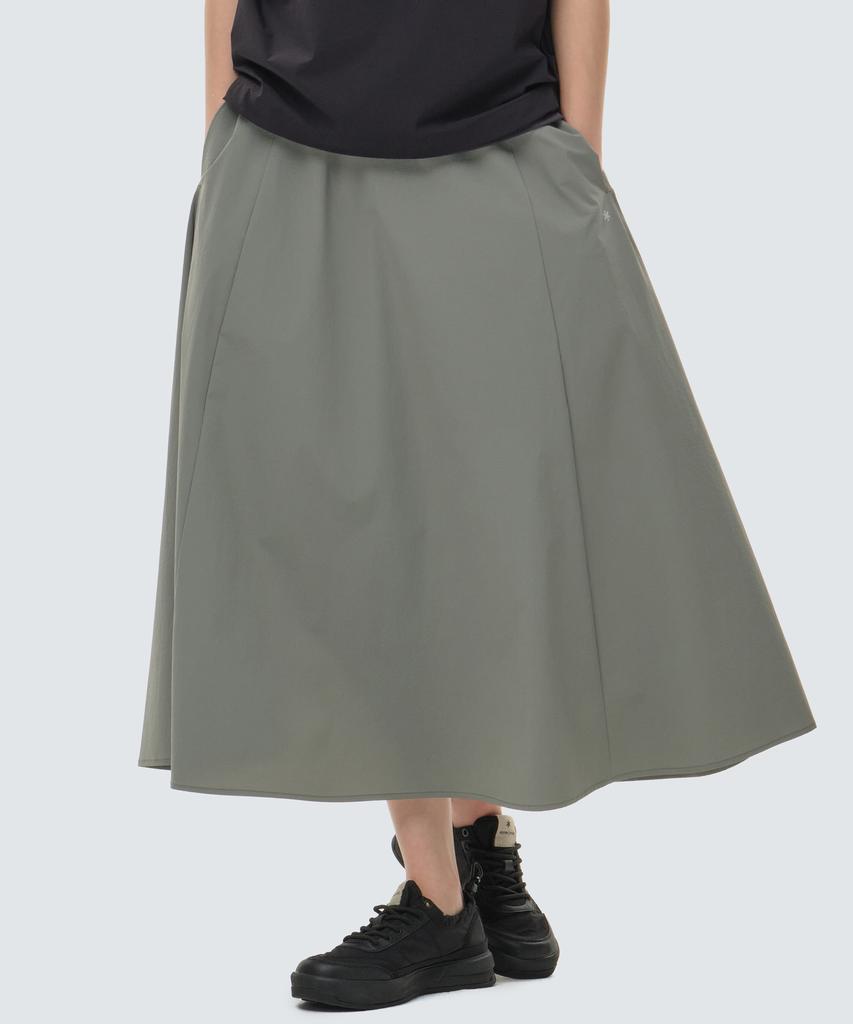 SNOWPEAK APPAREL Тонкая технологичная женская тканая юбка Светло-хаки (S24Mwssk31)