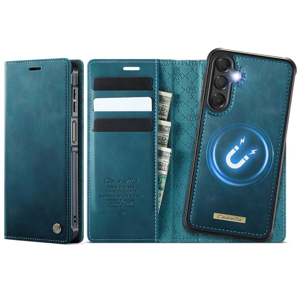 For Samsung Galaxy A16 5G Magnetic Case RFID Blocking Detachable Wallet Leather Phone Cover