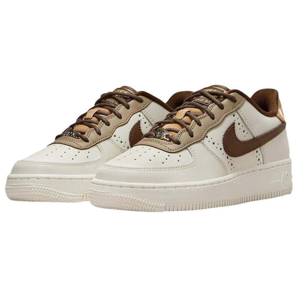 Nike Детские кроссовки Air Force 1 LV8 GS Brogue Cream Sail Cacao-Wow FV3702-121