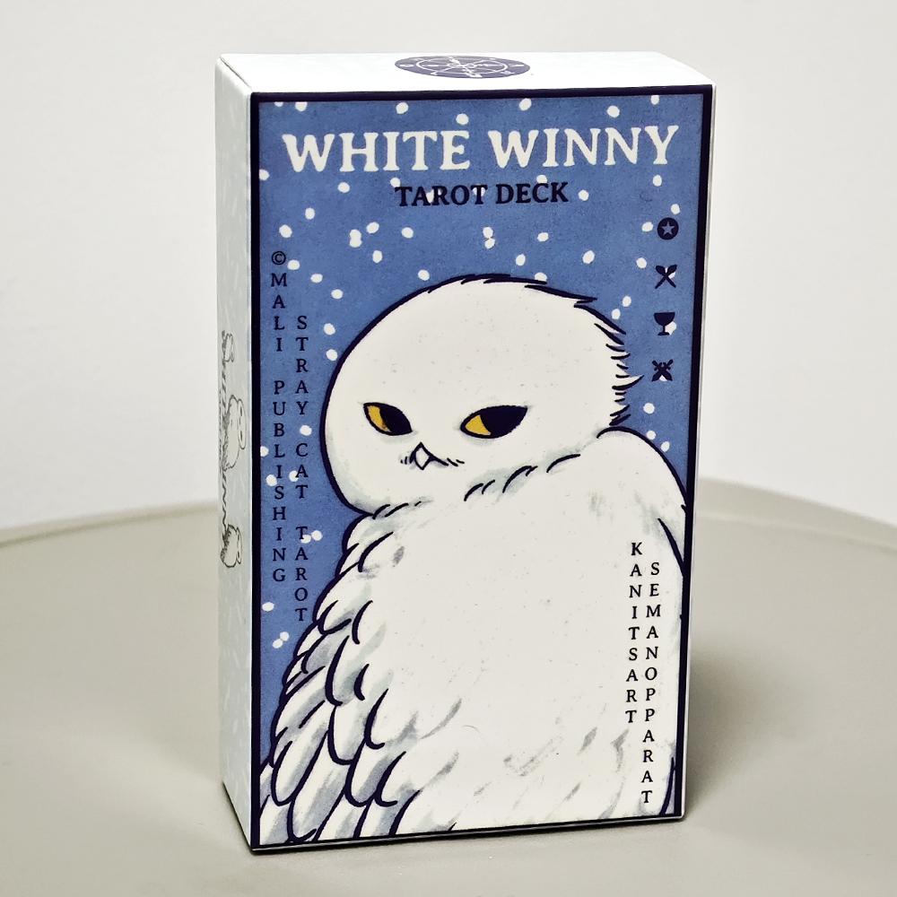 10.3*6cm White Winny Tarot-Whimsical Owl Guide for Intuitive Readings & Self-Discovery 78 Pcs Cards